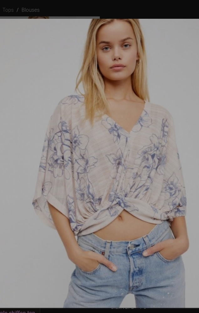 Floral V-Neck Women's Top